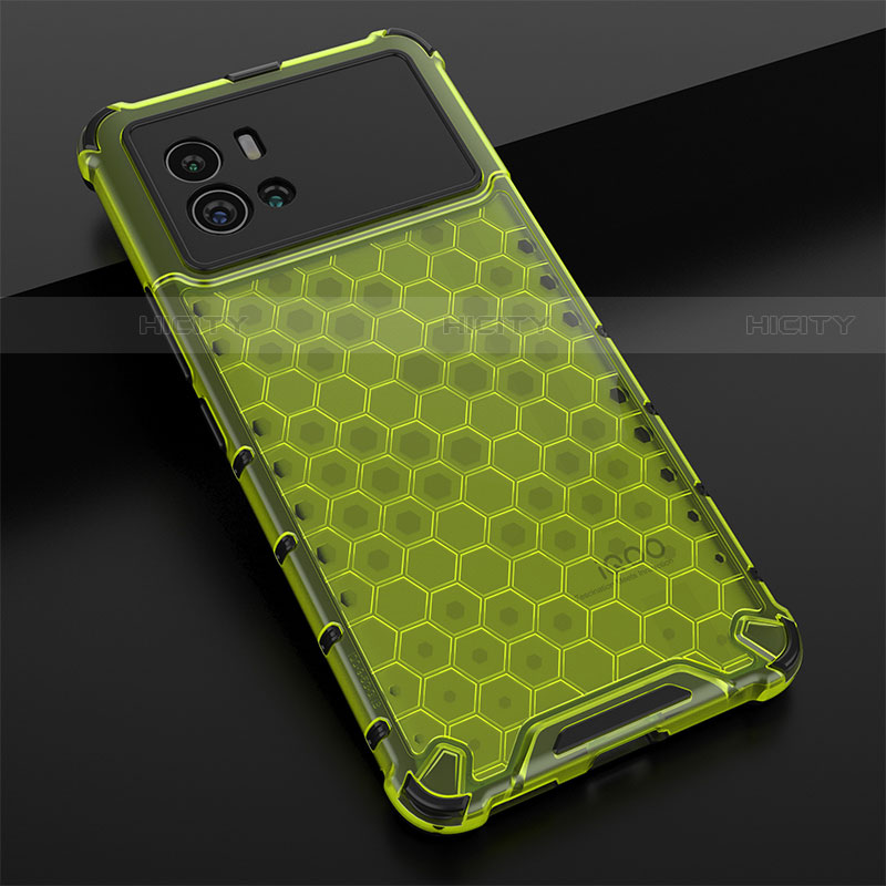 Coque Rebord Contour Silicone et Vitre Transparente Housse Etui M05 pour Vivo iQOO 9 Pro 5G Vert Plus