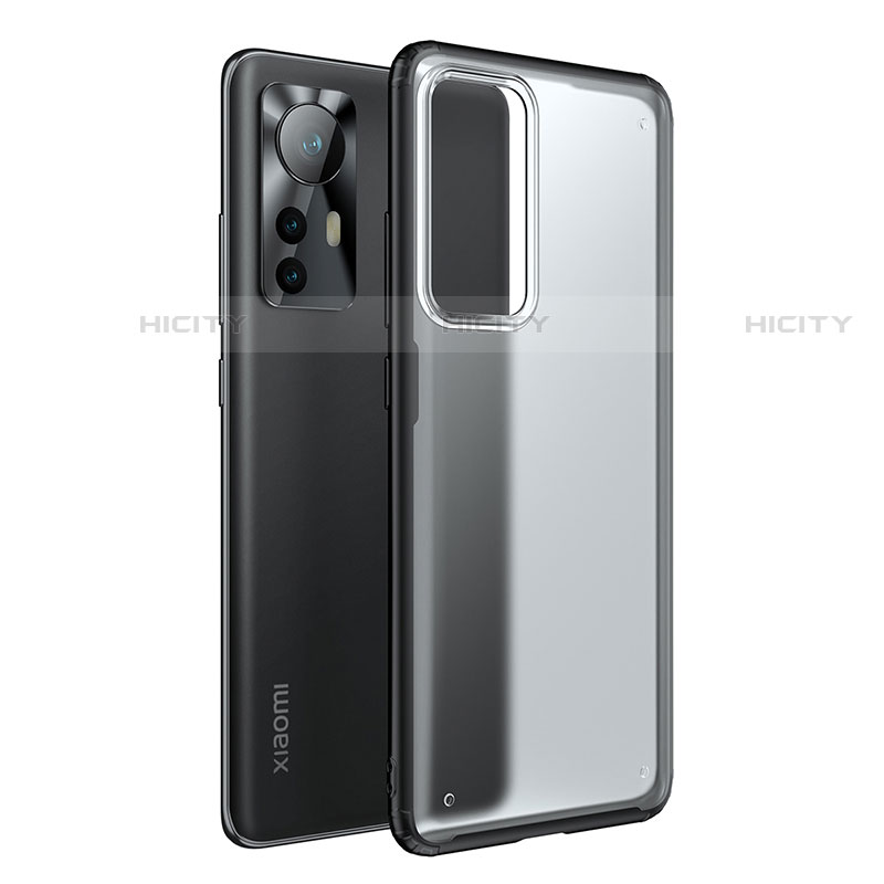 Coque Rebord Contour Silicone et Vitre Transparente Housse Etui M05 pour Xiaomi Mi 12 Lite 5G Noir Plus