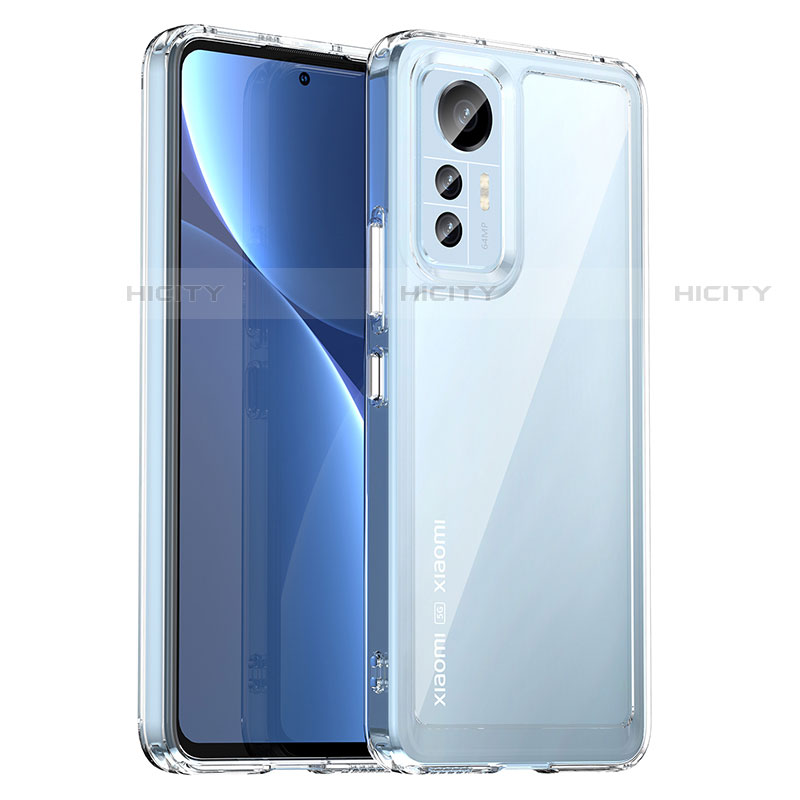 Coque Rebord Contour Silicone et Vitre Transparente Housse Etui M06 pour Xiaomi Mi 12 Lite 5G Clair Plus