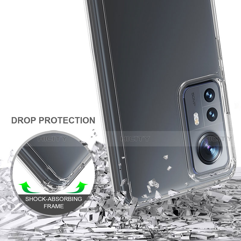 Coque Rebord Contour Silicone et Vitre Transparente Housse Etui M07 pour Xiaomi Mi 12 5G Plus