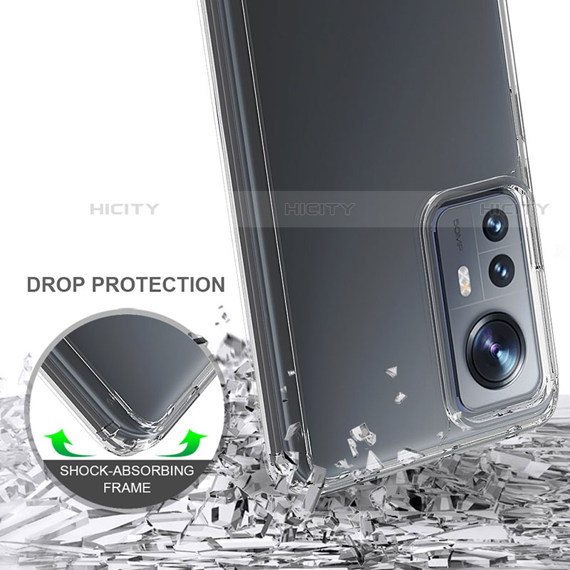 Coque Rebord Contour Silicone et Vitre Transparente Housse Etui M07 pour Xiaomi Mi 12X 5G Plus