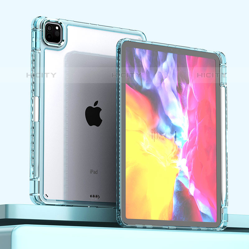 Coque Rebord Contour Silicone et Vitre Transparente Housse Etui P01 pour Apple iPad Pro 11 (2021) Plus