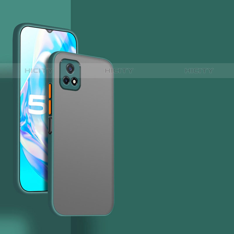 Coque Rebord Contour Silicone et Vitre Transparente Housse Etui P01 pour Vivo Y52s 5G Gris Lavende Plus