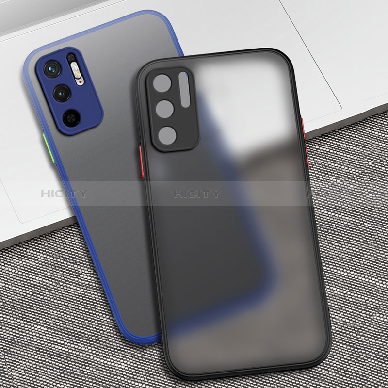 Coque Rebord Contour Silicone et Vitre Transparente Housse Etui P01 pour Xiaomi POCO M3 Pro 5G Plus