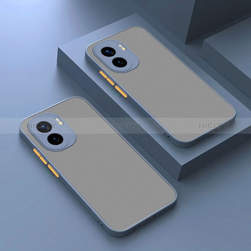 Coque Rebord Contour Silicone et Vitre Transparente Housse Etui pour Huawei Honor X40i 5G Gris Lavende Plus