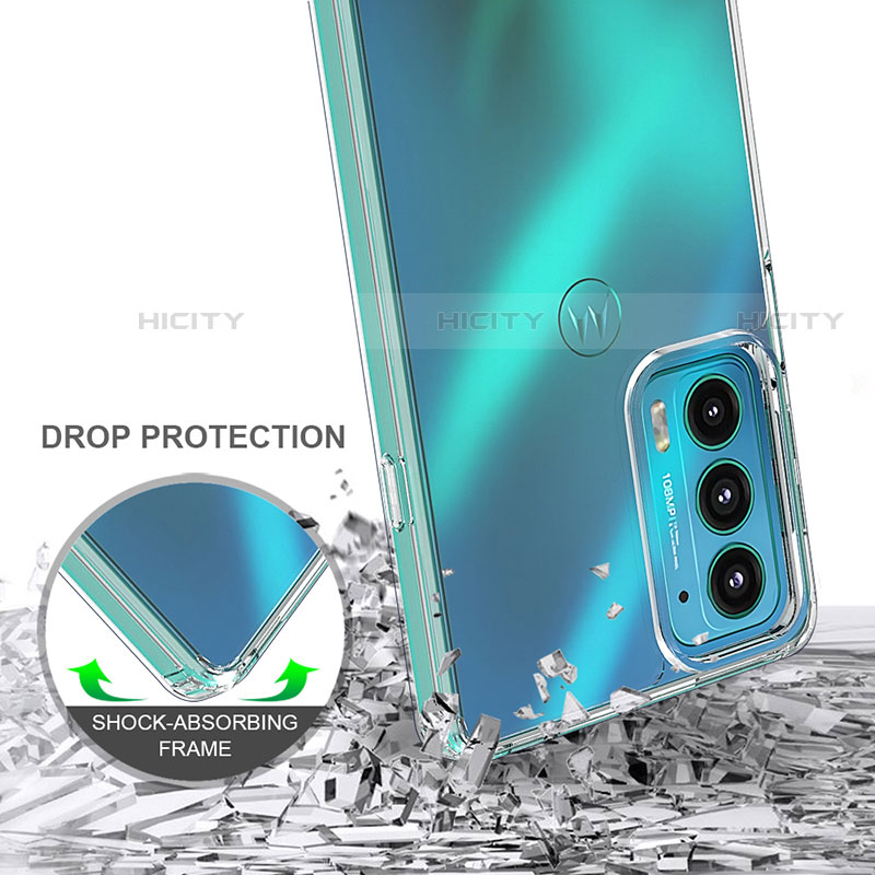 Coque Rebord Contour Silicone et Vitre Transparente Housse Etui pour Motorola Moto Edge 20 5G Plus