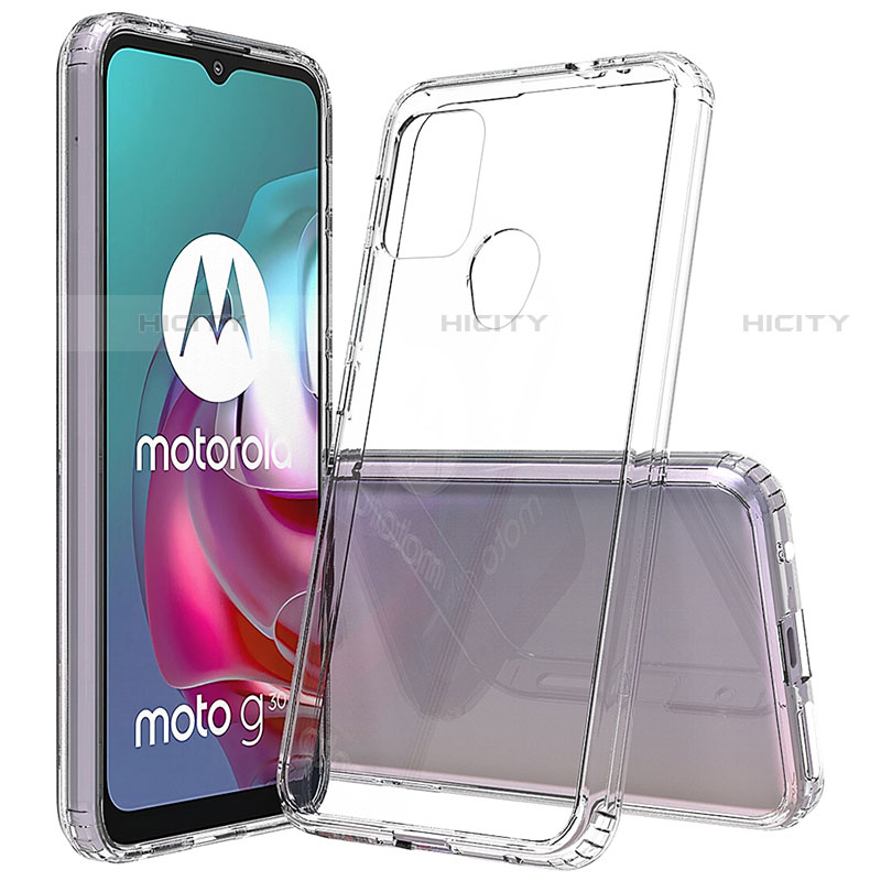 Coque Rebord Contour Silicone et Vitre Transparente Housse Etui pour Motorola Moto G10 Power Plus