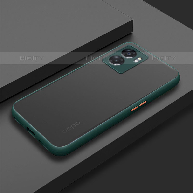 Coque Rebord Contour Silicone et Vitre Transparente Housse Etui pour OnePlus Nord N300 5G Vert Nuit Plus