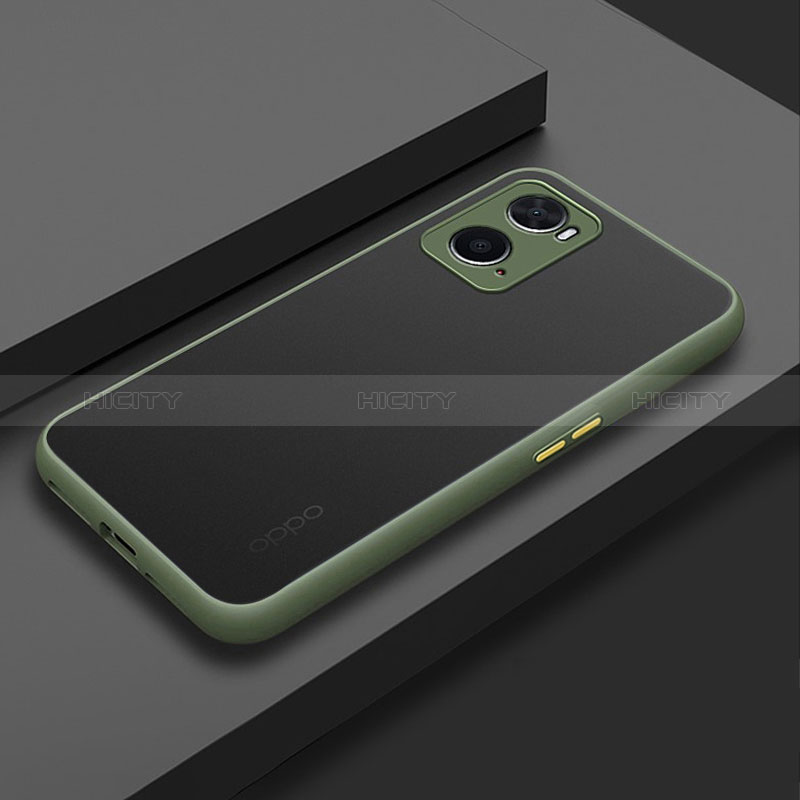 Coque Rebord Contour Silicone et Vitre Transparente Housse Etui pour Oppo A36 Vert Plus