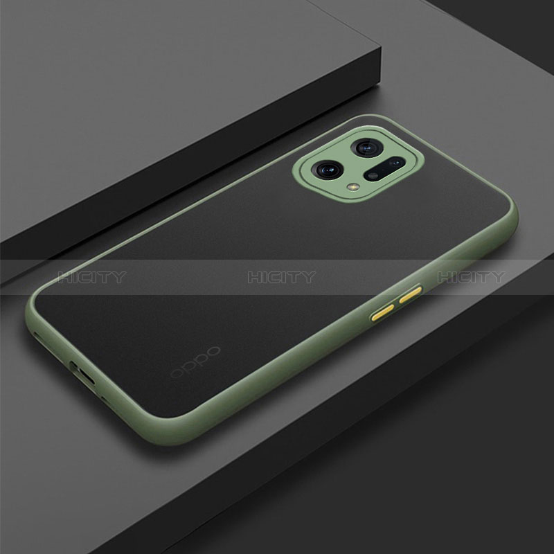 Coque Rebord Contour Silicone et Vitre Transparente Housse Etui pour Oppo Find X5 5G Plus