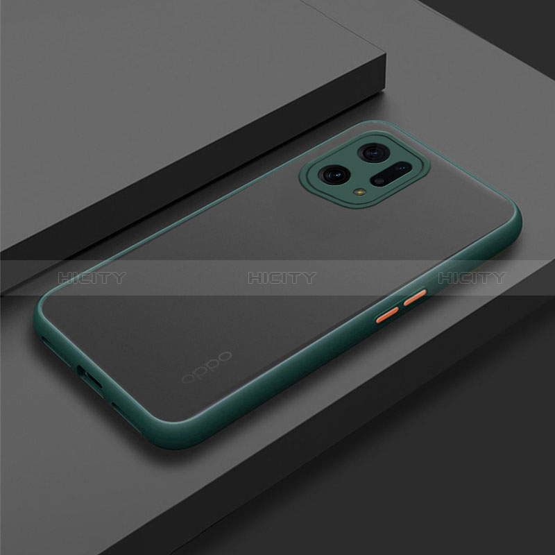 Coque Rebord Contour Silicone et Vitre Transparente Housse Etui pour Oppo Find X5 5G Plus