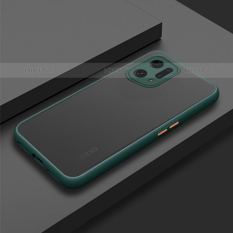 Coque Rebord Contour Silicone et Vitre Transparente Housse Etui pour Oppo Find X5 Pro 5G Plus