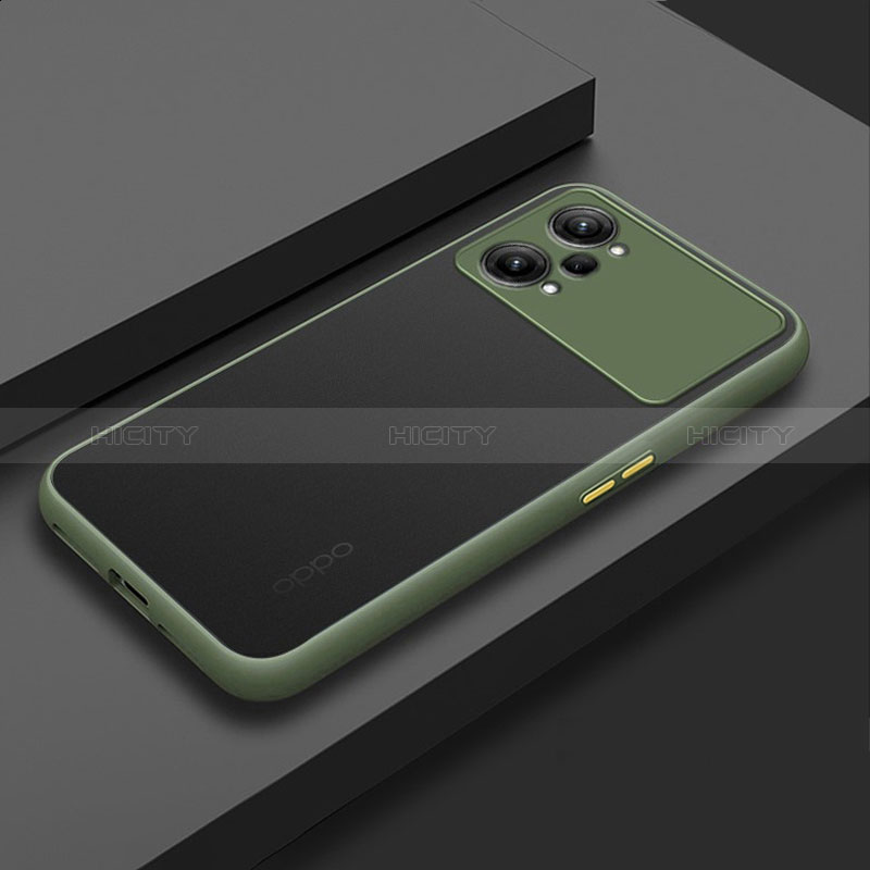 Coque Rebord Contour Silicone et Vitre Transparente Housse Etui pour Oppo K10 Pro 5G Vert Armee Plus