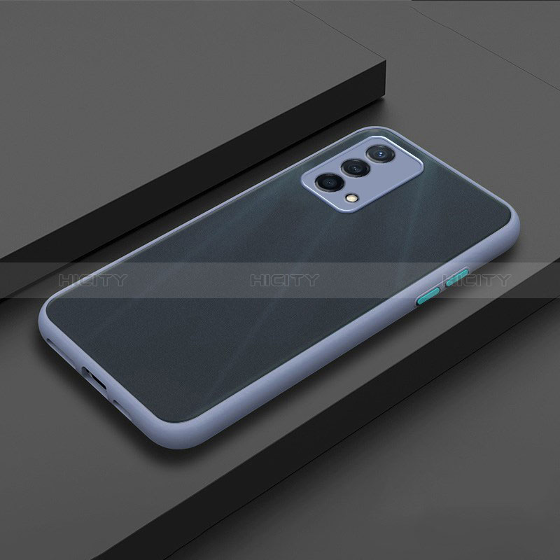 Coque Rebord Contour Silicone et Vitre Transparente Housse Etui pour Oppo K9 5G Gris Lavende Plus