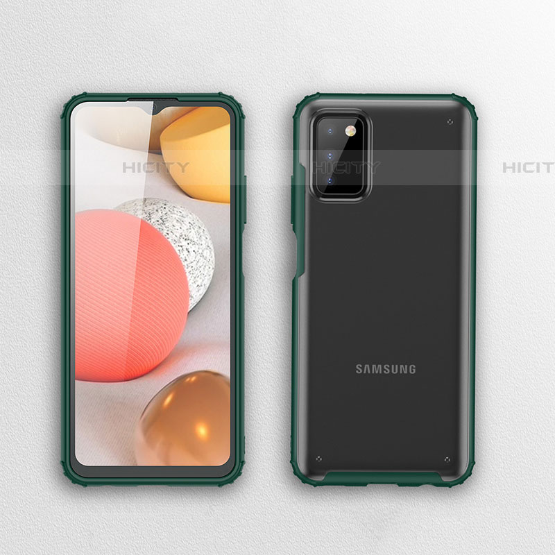 Coque Rebord Contour Silicone et Vitre Transparente Housse Etui pour Samsung Galaxy A03s Plus