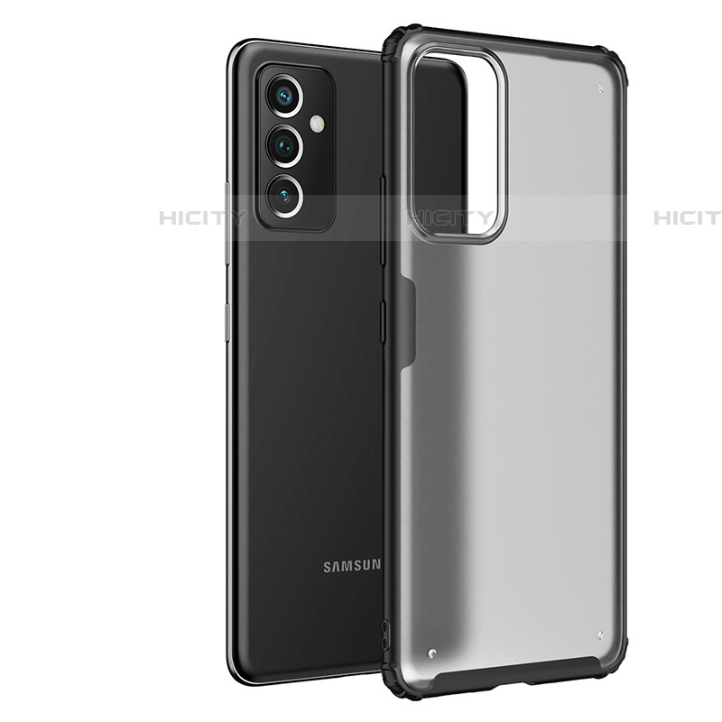 Coque Rebord Contour Silicone et Vitre Transparente Housse Etui pour Samsung Galaxy A24 4G Noir Plus