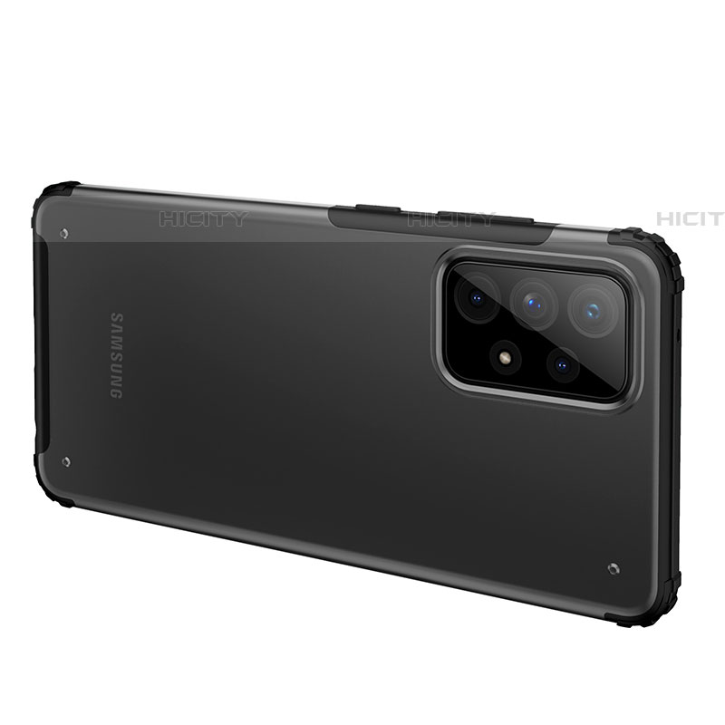 Coque Rebord Contour Silicone et Vitre Transparente Housse Etui pour Samsung Galaxy A52 4G Plus