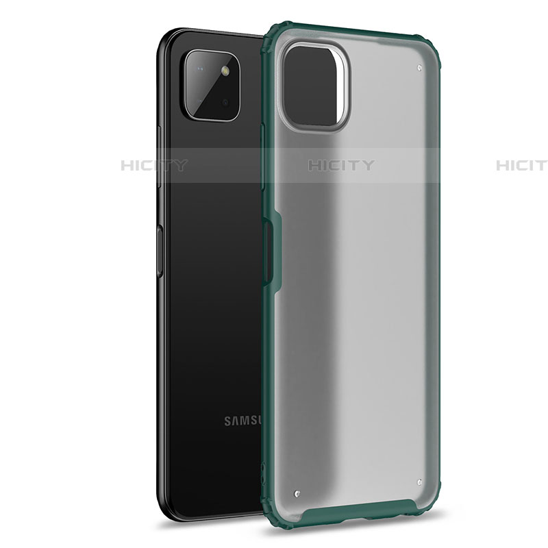 Coque Rebord Contour Silicone et Vitre Transparente Housse Etui pour Samsung Galaxy F42 5G Vert Plus