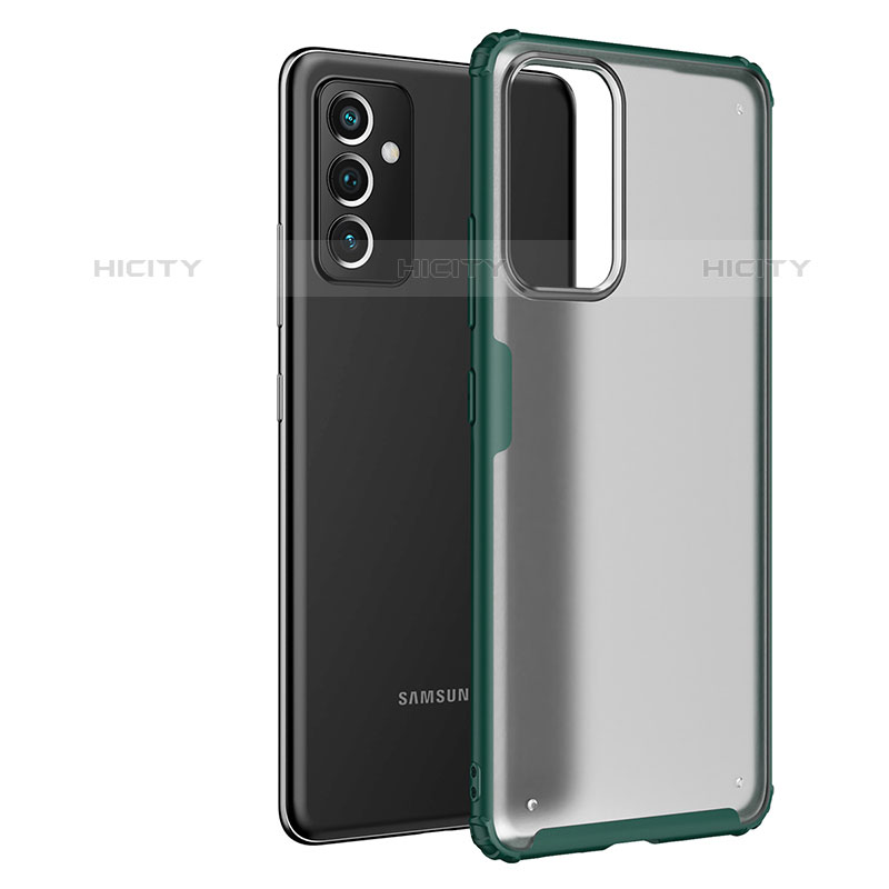 Coque Rebord Contour Silicone et Vitre Transparente Housse Etui pour Samsung Galaxy Quantum2 5G Vert Plus