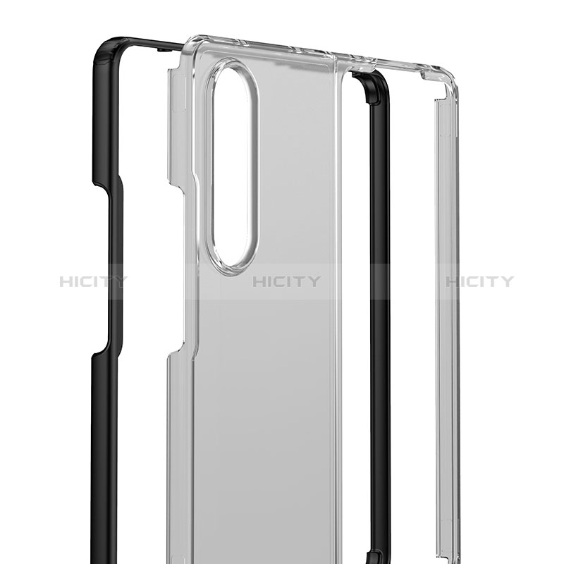 Coque Rebord Contour Silicone et Vitre Transparente Housse Etui pour Samsung Galaxy Z Fold3 5G Plus