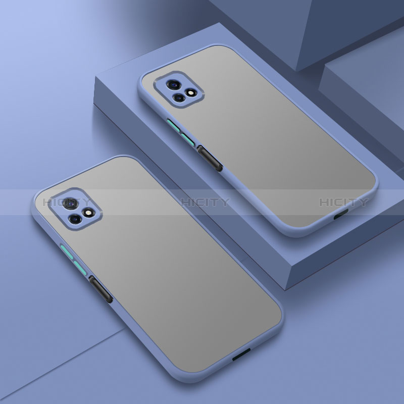 Coque Rebord Contour Silicone et Vitre Transparente Housse Etui pour Vivo Y31s 5G Gris Lavende Plus