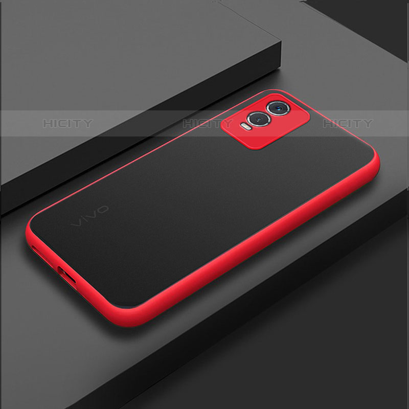 Coque Rebord Contour Silicone et Vitre Transparente Housse Etui pour Vivo Y74s 5G Plus