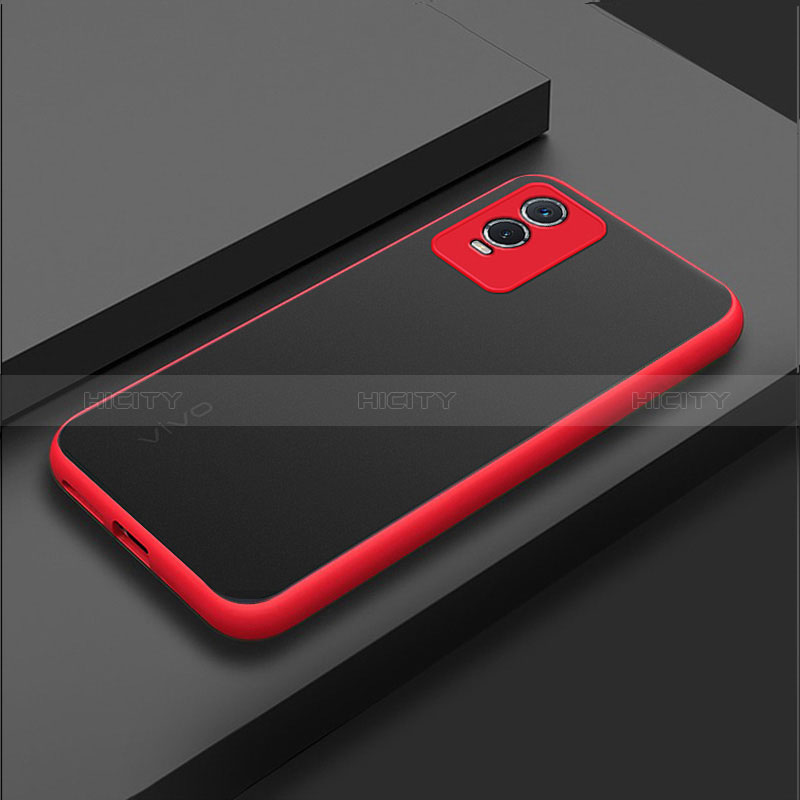 Coque Rebord Contour Silicone et Vitre Transparente Housse Etui pour Vivo Y76s 5G Plus