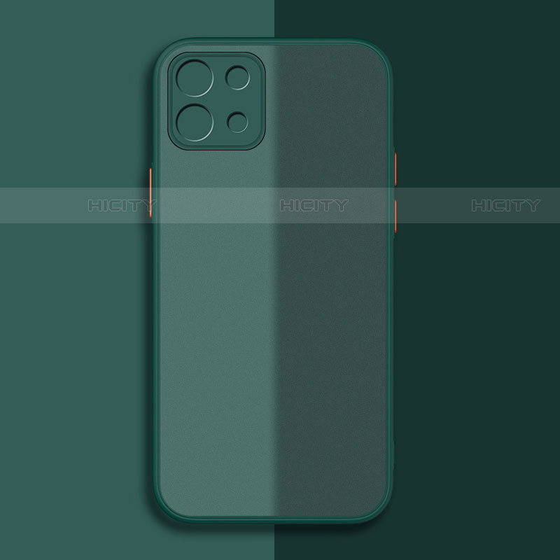 Coque Rebord Contour Silicone et Vitre Transparente Housse Etui pour Xiaomi Mi 11 Lite 4G Vert Plus