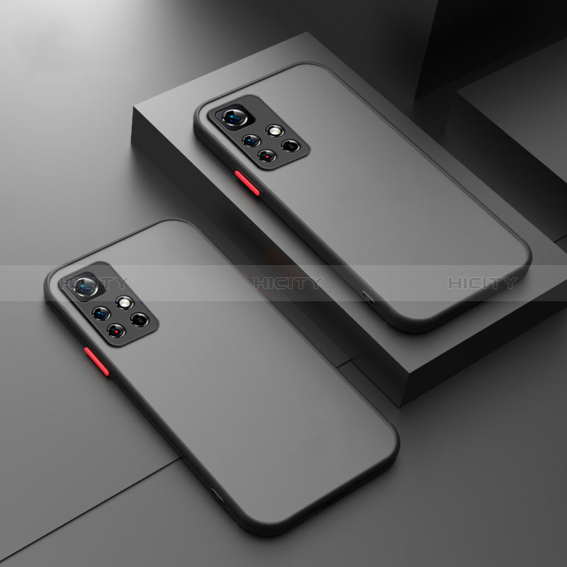 Coque Rebord Contour Silicone et Vitre Transparente Housse Etui pour Xiaomi Mi 11i 5G (2022) Noir Plus