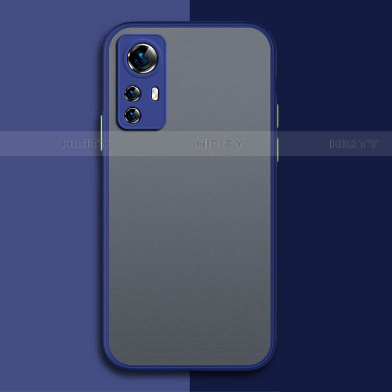 Coque Rebord Contour Silicone et Vitre Transparente Housse Etui pour Xiaomi Mi 12 Pro 5G Bleu Plus