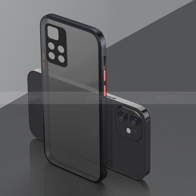 Coque Rebord Contour Silicone et Vitre Transparente Housse Etui pour Xiaomi Redmi 10 4G Plus