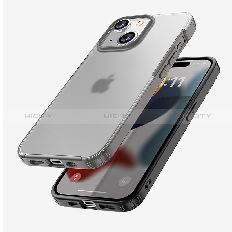 Coque Rebord Contour Silicone et Vitre Transparente Housse Etui QC1 pour Apple iPhone 14 Plus