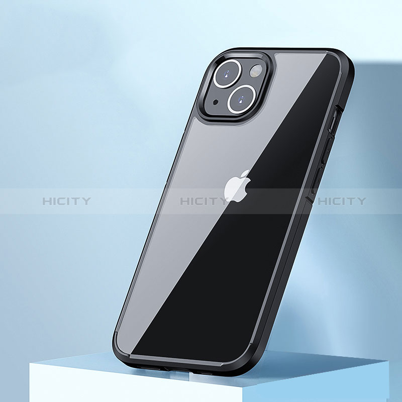 Coque Rebord Contour Silicone et Vitre Transparente Housse Etui QC3 pour Apple iPhone 14 Plus Plus