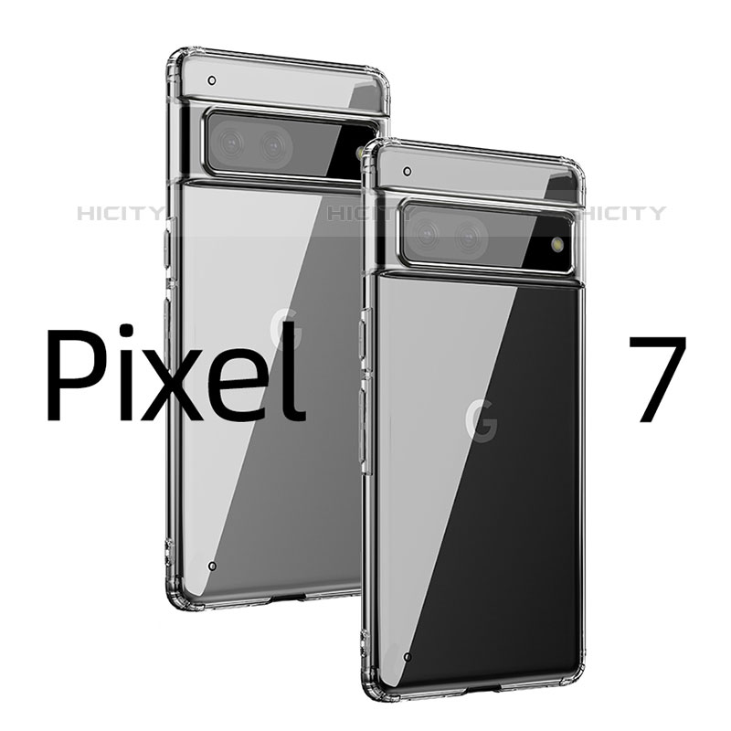 Coque Rebord Contour Silicone et Vitre Transparente Housse Etui W01L pour Google Pixel 7 5G Plus