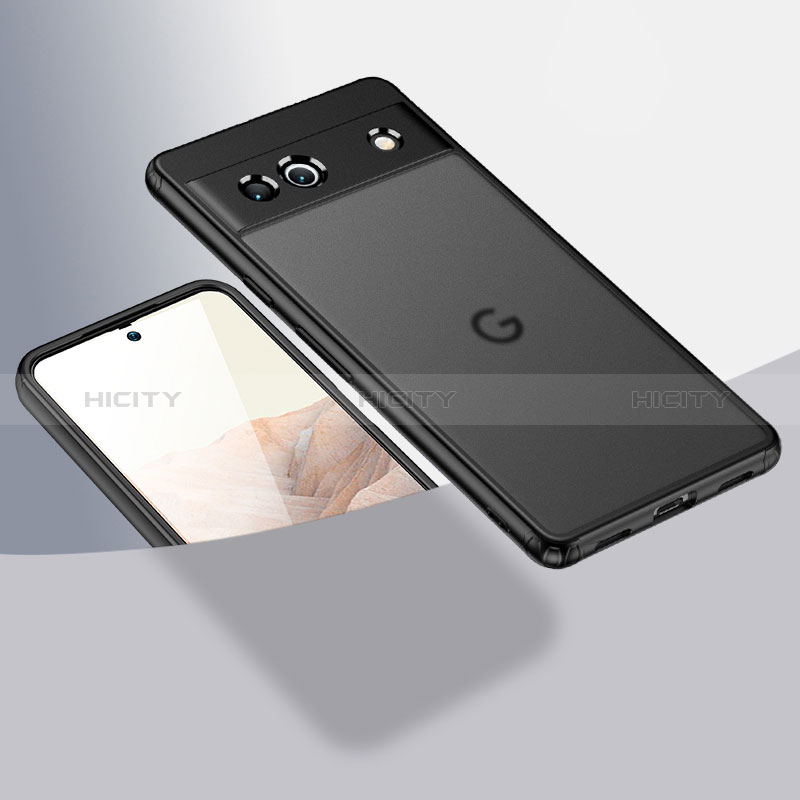 Coque Rebord Contour Silicone et Vitre Transparente Housse Etui W01L pour Google Pixel 7a 5G Plus