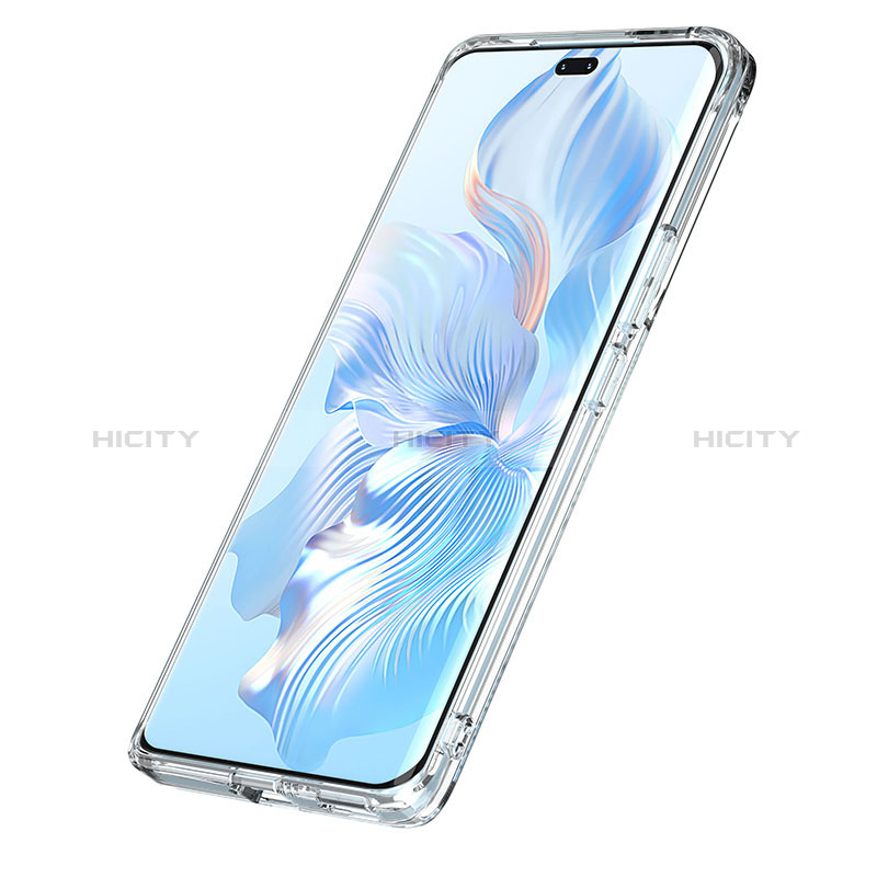 Coque Rebord Contour Silicone et Vitre Transparente Housse Etui W01L pour Huawei Honor 80 Pro 5G Plus