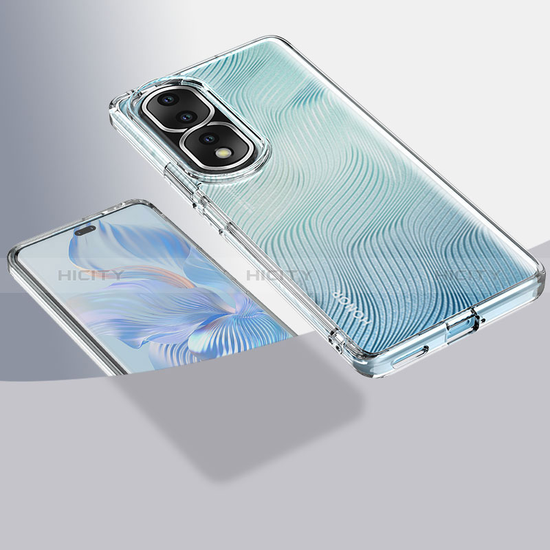 Coque Rebord Contour Silicone et Vitre Transparente Housse Etui W01L pour Huawei Honor 80 Pro 5G Plus