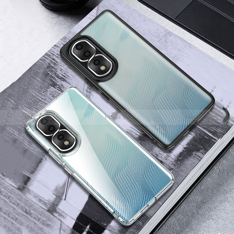 Coque Rebord Contour Silicone et Vitre Transparente Housse Etui W01L pour Huawei Honor 80 Pro Flat 5G Plus