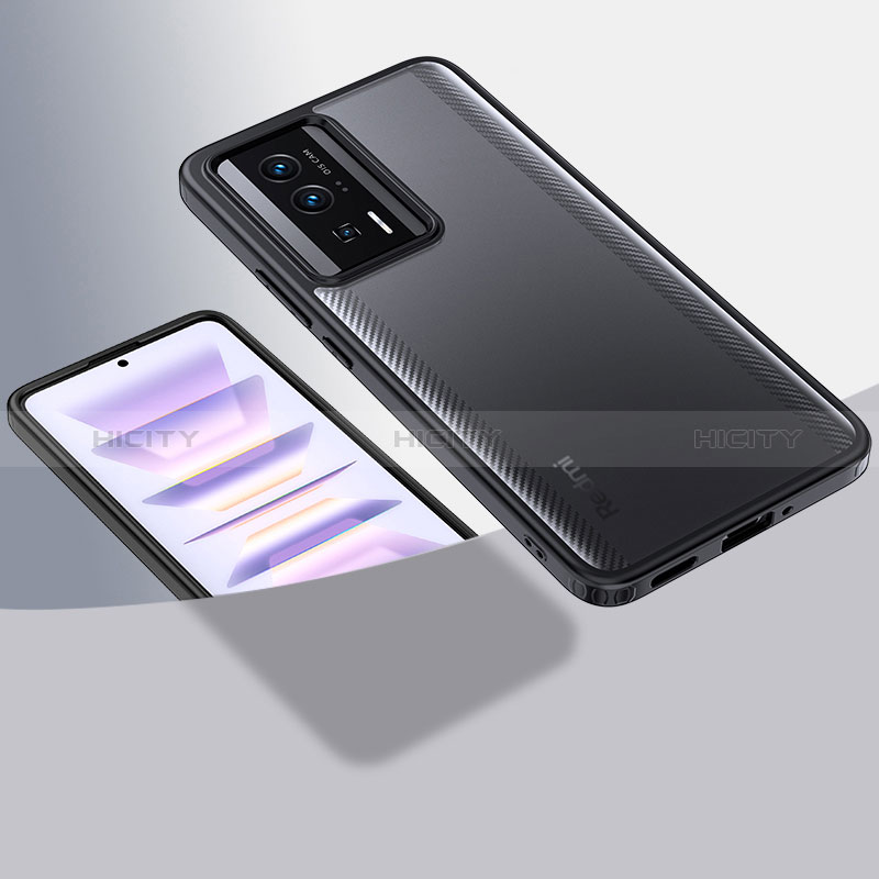 Coque Rebord Contour Silicone et Vitre Transparente Housse Etui W01L pour Xiaomi Poco F5 Pro 5G Plus