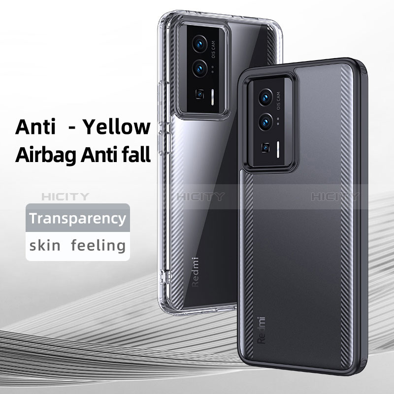 Coque Rebord Contour Silicone et Vitre Transparente Housse Etui W01L pour Xiaomi Poco F5 Pro 5G Plus