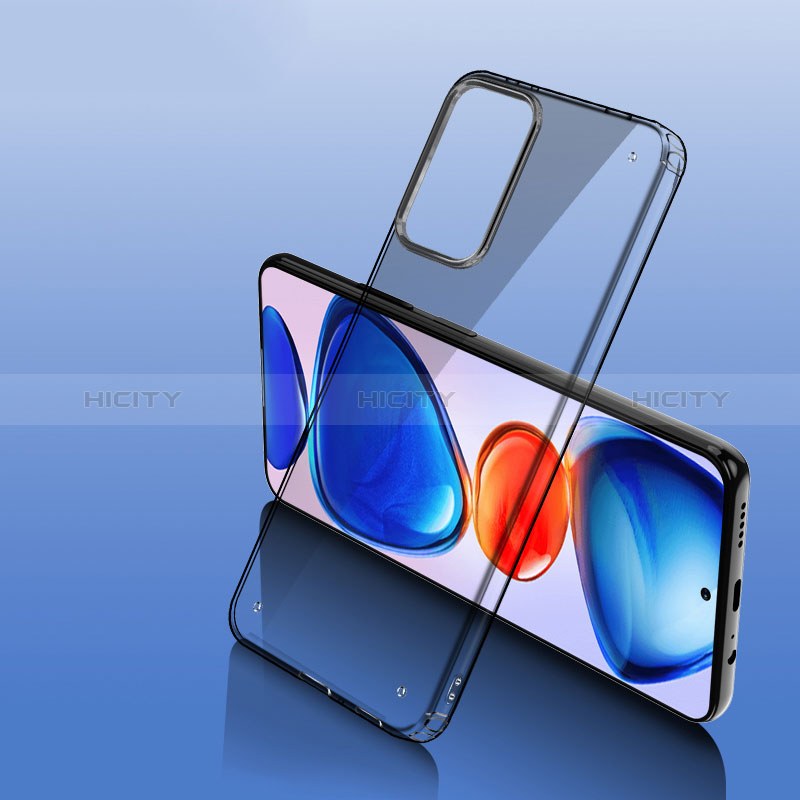 Coque Rebord Contour Silicone et Vitre Transparente Housse Etui W01L pour Xiaomi Poco M4 Pro 5G Noir Plus