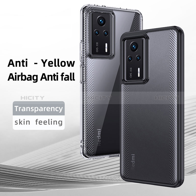 Coque Rebord Contour Silicone et Vitre Transparente Housse Etui W01L pour Xiaomi Redmi K60E 5G Plus