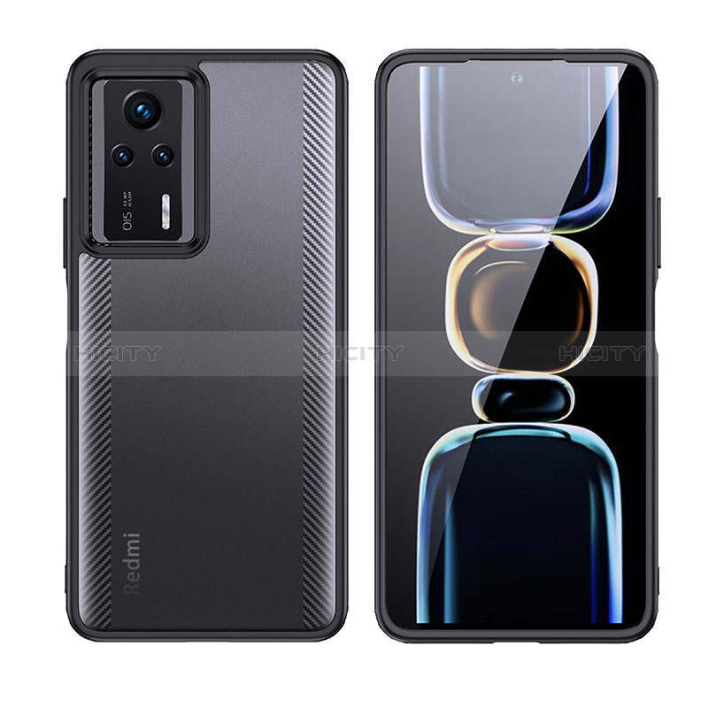 Coque Rebord Contour Silicone et Vitre Transparente Housse Etui W01L pour Xiaomi Redmi K60E 5G Plus