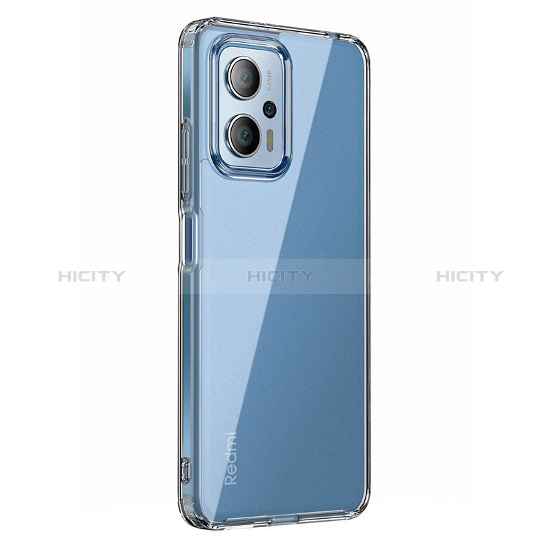 Coque Rebord Contour Silicone et Vitre Transparente Housse Etui W01L pour Xiaomi Redmi Note 12T Pro 5G Plus