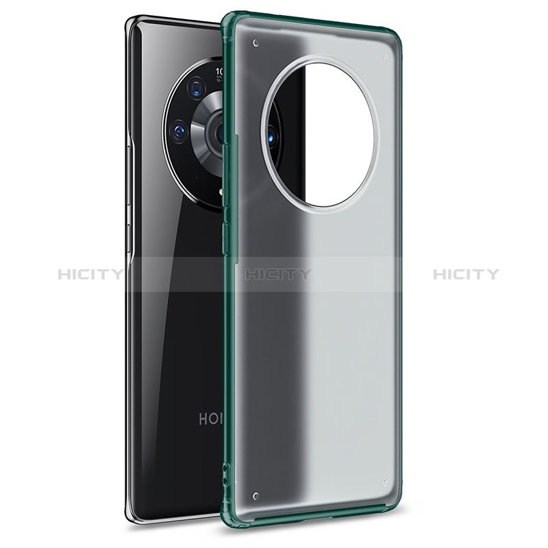 Coque Rebord Contour Silicone et Vitre Transparente Housse Etui WL1 pour Huawei Honor Magic3 Pro 5G Vert Plus