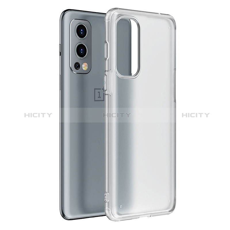 Coque Rebord Contour Silicone et Vitre Transparente Housse Etui WL1 pour OnePlus Nord 2 5G Clair Plus