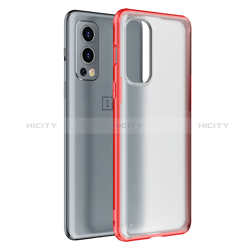 Coque Rebord Contour Silicone et Vitre Transparente Housse Etui WL1 pour OnePlus Nord 2 5G Plus