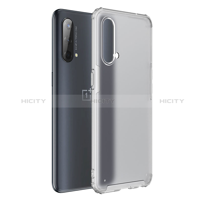 Coque Rebord Contour Silicone et Vitre Transparente Housse Etui WL1 pour OnePlus Nord CE 5G Clair Plus