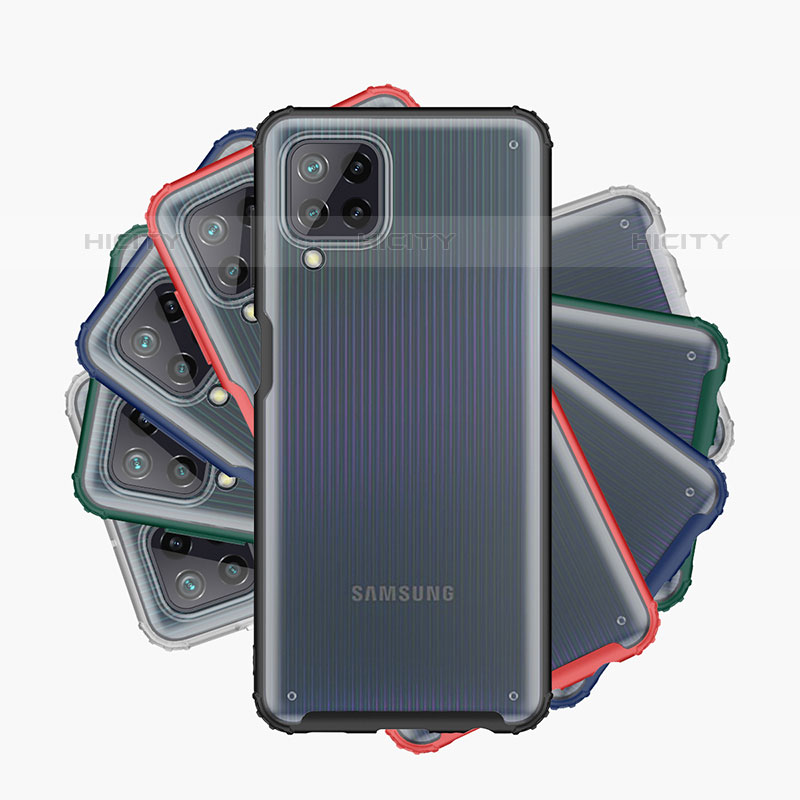 Coque Rebord Contour Silicone et Vitre Transparente Housse Etui WL1 pour Samsung Galaxy M32 4G Plus