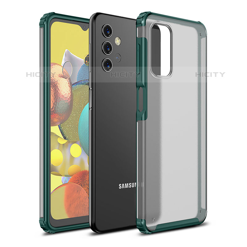 Coque Rebord Contour Silicone et Vitre Transparente Housse Etui WL1 pour Samsung Galaxy M32 5G Plus